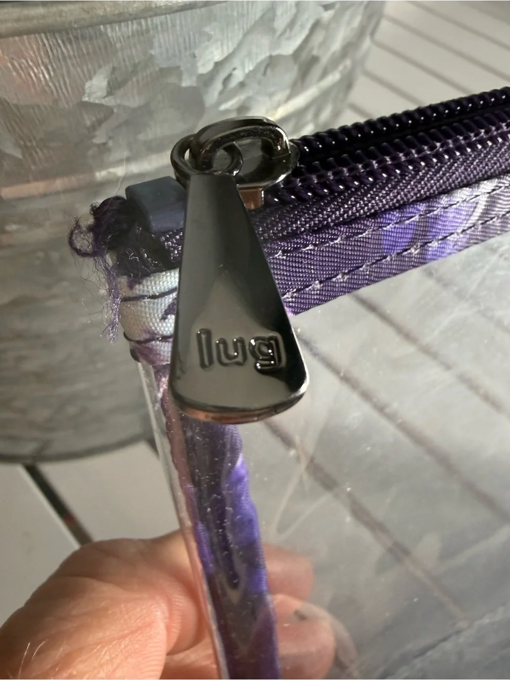 LUG SEESAW Clear Zipper Pouch in Whimsy Black. NWOT